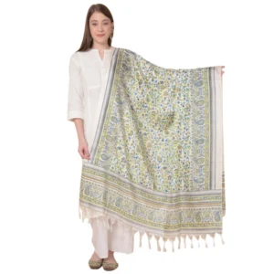 Generic Women's Art Silk Printed Dupatta (Grey, Length:ย 2.25 to 2.50 Mtr)