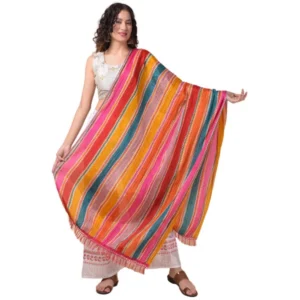 Generic Women's Chanderi Printed Dupatta (Multicolor, Length:ย 2.25 to 2.50 Mtr)