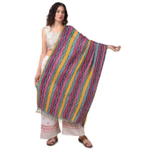 Generic Women's Chanderi Printed Dupatta (Multicolor, Length:ย 2.25 to 2.50 Mtr)