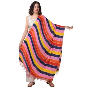 Generic Women's Chanderi Printed Dupatta (Multicolor, Length:ย 2.25 to 2.50 Mtr)