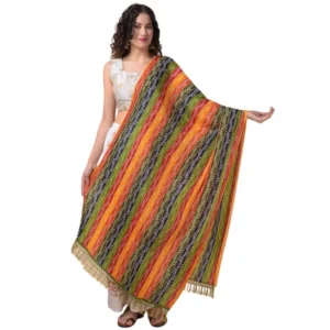 Generic Women's Chanderi Printed Dupatta (Multicolor, Length:ย 2.25 to 2.50 Mtr)