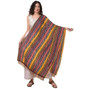 Generic Women's Chanderi Printed Dupatta (Multicolor, Length:ย 2.25 to 2.50 Mtr)
