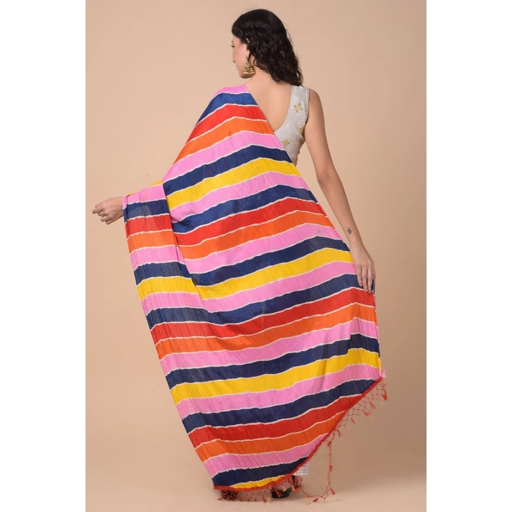 Generic Women's Chanderi Printed Dupatta (Multicolor, Length: 2.25 to 2.50 Mtr) - Image 5