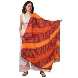 Generic Women's Chanderi Printed Dupatta (Multicolor, Length:ย 2.25 to 2.50 Mtr)