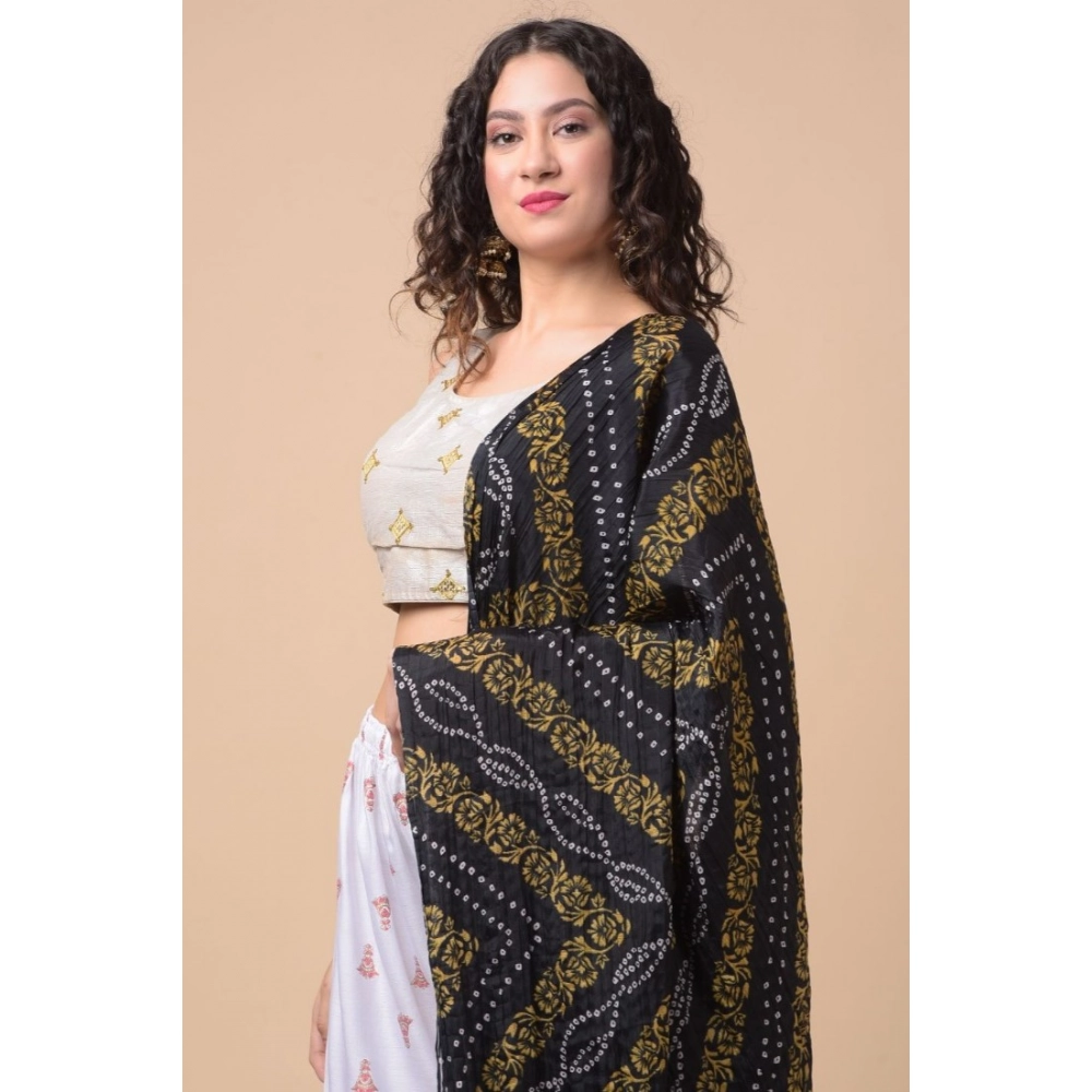 Generic Women's Chanderi Printed Dupatta (Multicolor, Length: 2.25 to 2.50 Mtr) - Image 2