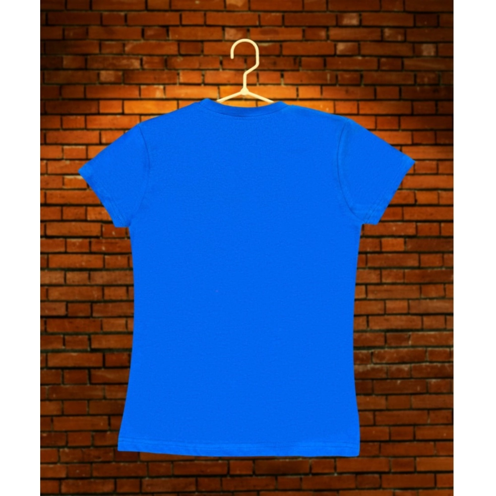 Generic Girl's Casual Short Sleeve Pom Pom Balls Cotton T Shirt (Royal Blue) - Image 3