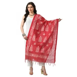 Generic Women's Cotton Printed Dupatta (Rani, Length:ย Free Size)
