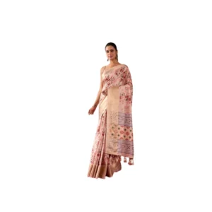 Generic Women's Faux_Banarasi_Silk Woven Saree With Unstitched Blouse 5.5Mtr (Light_Mauve)