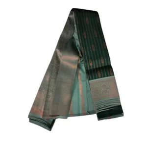 Generic Women's Soft Silk Wooven Saree With Unstitched Blouse 5.5Mtr (Green)