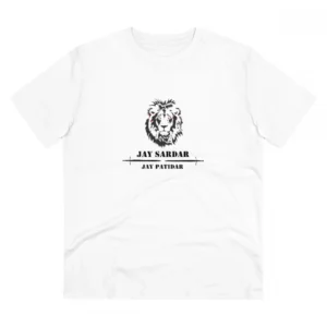 Generic Men's PC Cotton Jay Sardar Printed T Shirt (Color: White, Thread Count: 180GSM)