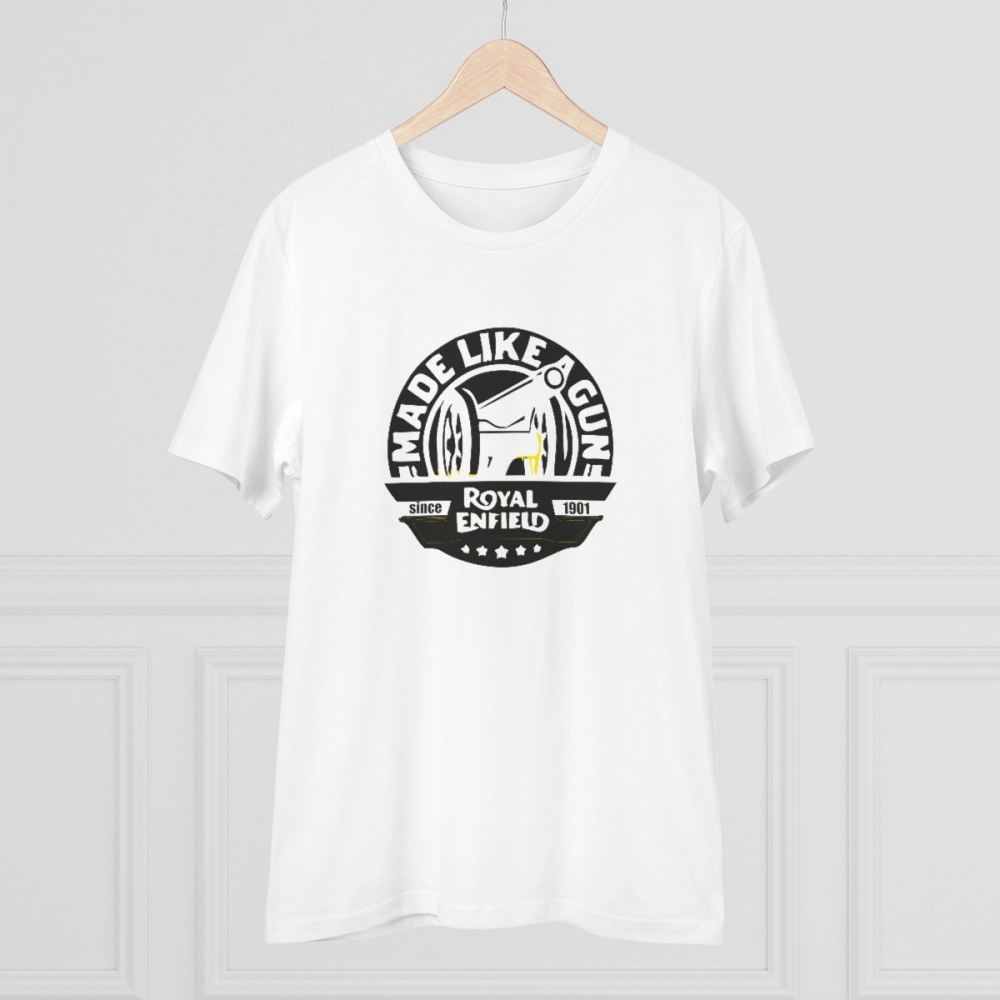 Generic Men's PC Cotton Bike Ride Design Printed T Shirt (Color: White, Thread Count: 180GSM) - Image 3