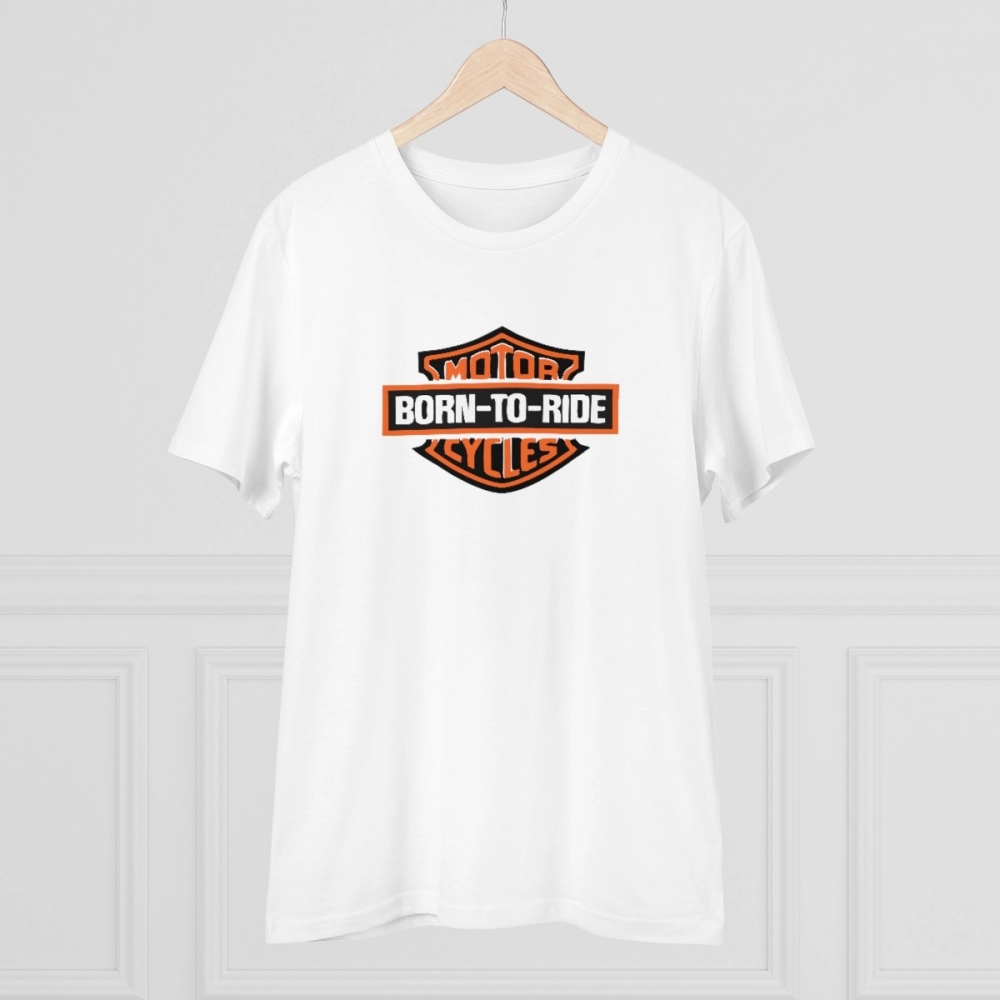 Generic Men's PC Cotton Bike Ride Design Printed T Shirt (Color: White, Thread Count: 180GSM) - Image 3