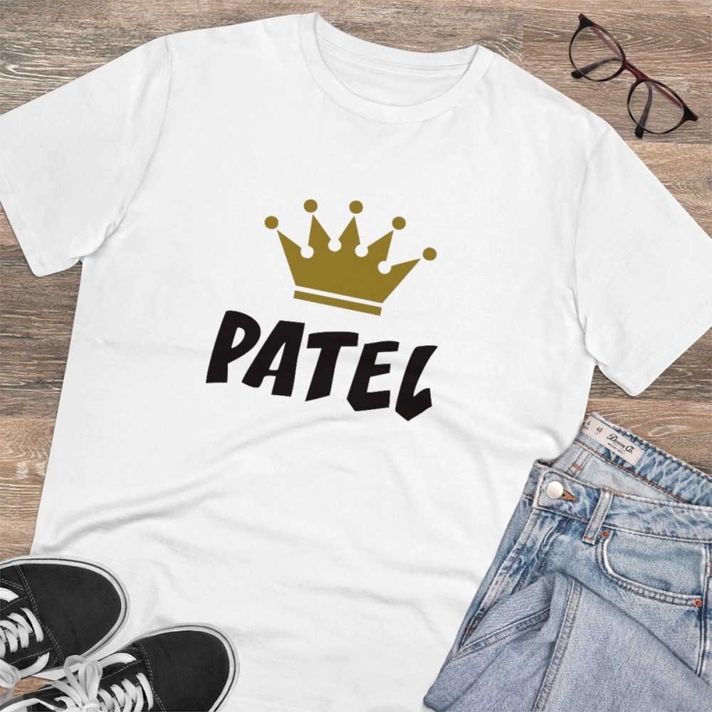 Generic Men's PC Cotton Patel Printed T Shirt (Color: White, Thread Count: 180GSM) - Image 4