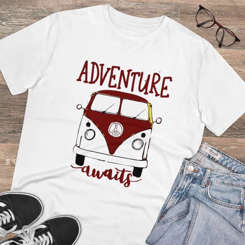 Generic Men's PC Cotton Explore The Unseen Printed T Shirt (Color: White, Thread Count: 180GSM) - Image 4