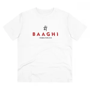 Generic Men's PC Cotton Me Bhaghi Printed T Shirt (Color: White, Thread Count: 180GSM)