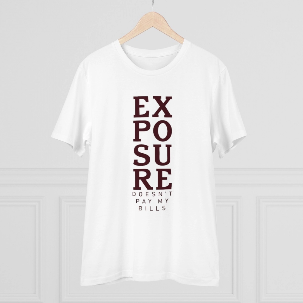 Generic Men's PC Cotton Exposure Printed T Shirt (Color: White, Thread Count: 180GSM) - Image 3