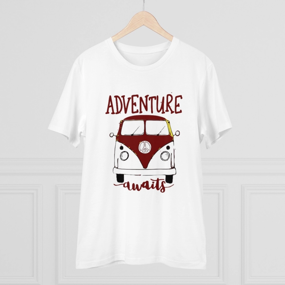 Generic Men's PC Cotton Explore The Unseen Printed T Shirt (Color: White, Thread Count: 180GSM) - Image 3