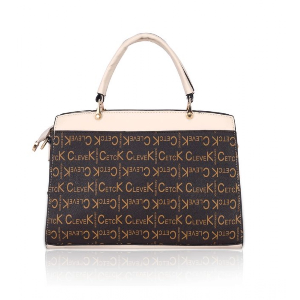 Generic Women's Faux Leather Printed Handbag (Beige) - Image 6
