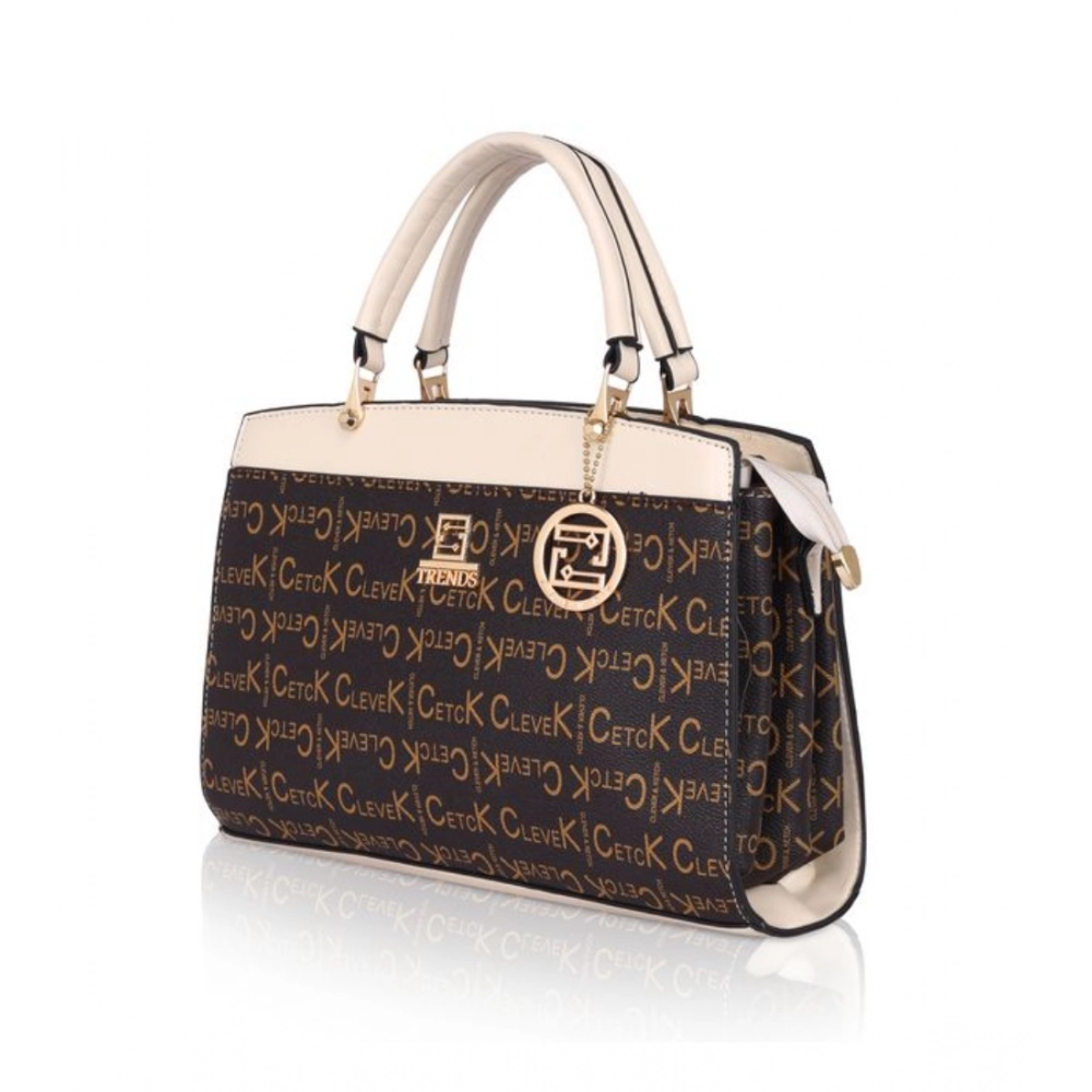 Generic Women's Faux Leather Printed Handbag (Beige) - Image 4