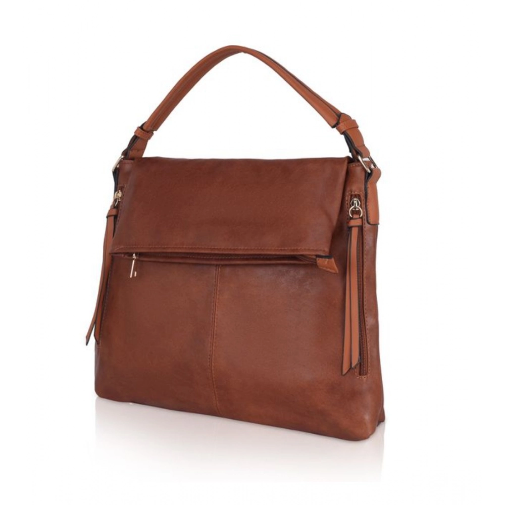 Generic Women's Faux Leather Solid Sling Bag (Brown) - Image 6