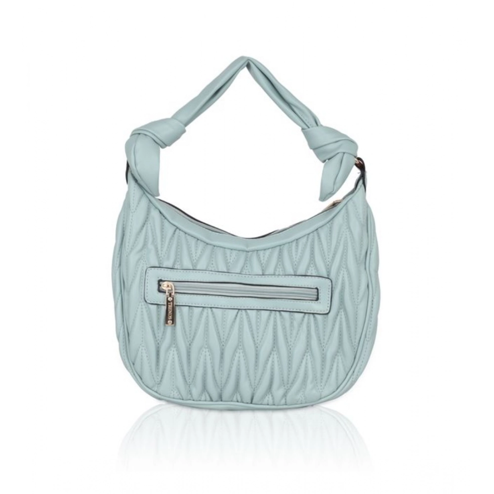 Generic Women's Faux Leather Textured Handbag (Blue) - Image 4