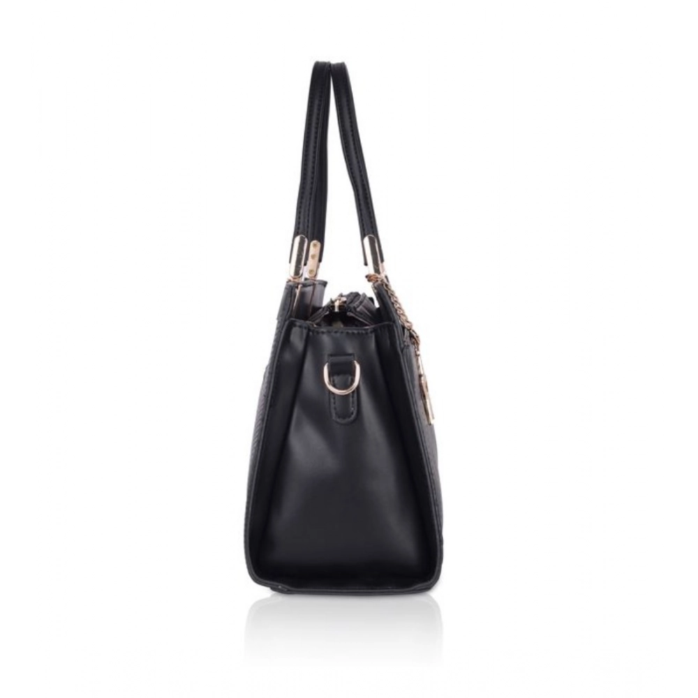 Generic Women's Faux Leather Textured Adjustable Long Belt Handbag (Black) - Image 6