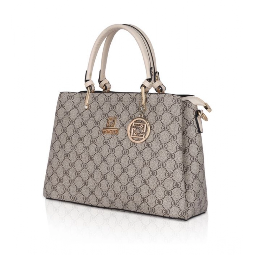 Generic Women's Faux Leather Printed Handbag (Beige) - Image 6