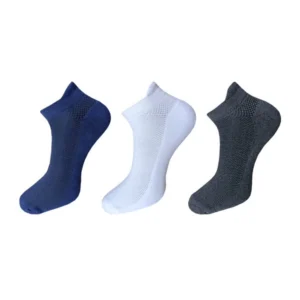 Generic 3_Pair Set Unisex Casual Cotton Solid Ankle Length Socks (Multicolor)