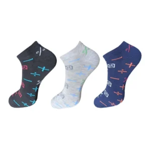 Generic 3_Pair Set Unisex Casual Cotton Printed Ankle Length Socks (Multicolor)