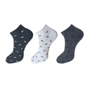 Generic 3_Pair Set Unisex Casual Cotton Printed Ankle Length Socks (Multicolor)