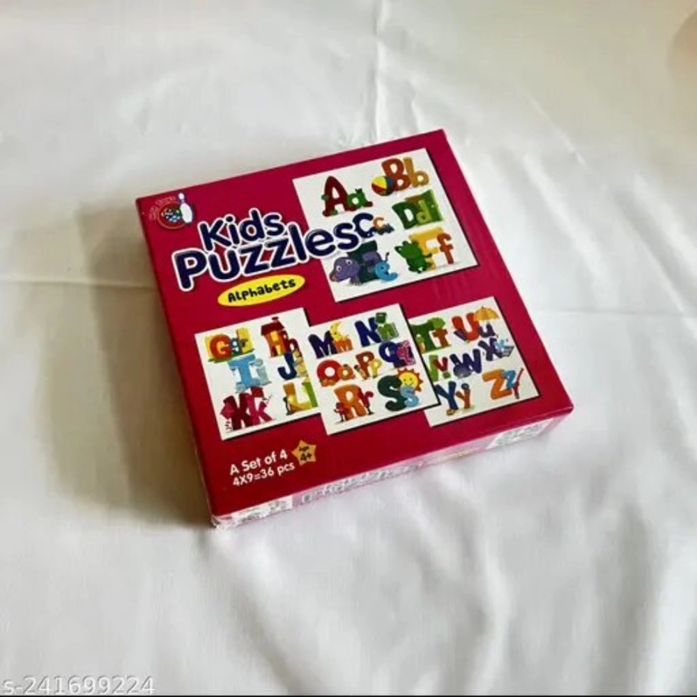 4_Pcs Set Alphapet Puzzle | Cardboard | Educational Toys | 4+ Years - Image 3