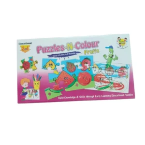 2 In 1 Puzzle & ColorsFtruit |   Cardboard  |   Educational Toys| 3+ Years
