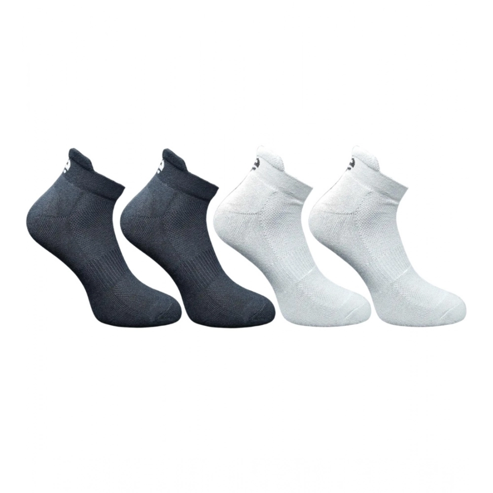 Generic 4_Pair Set Unisex Casual Cotton Printed Ankle Length Socks (Multicolor)