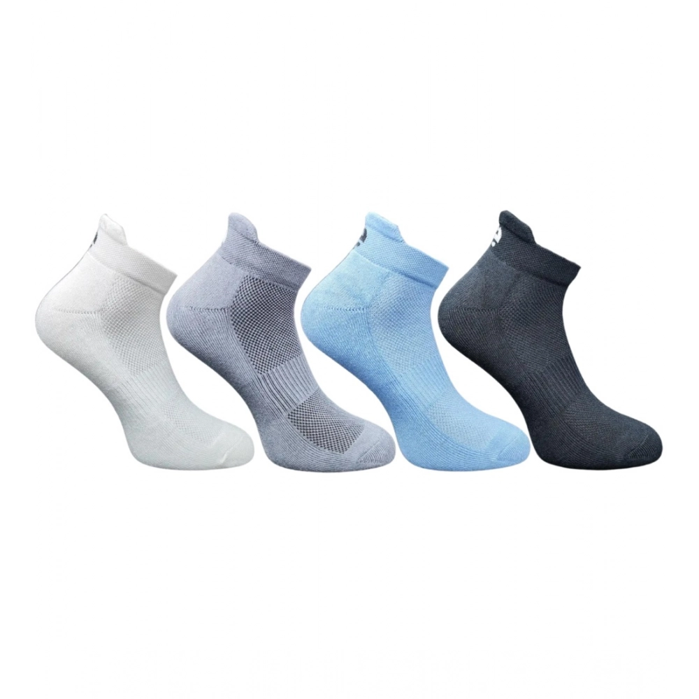 Generic 4_Pair Set Unisex Casual Cotton Printed Ankle Length Socks (Multicolor)