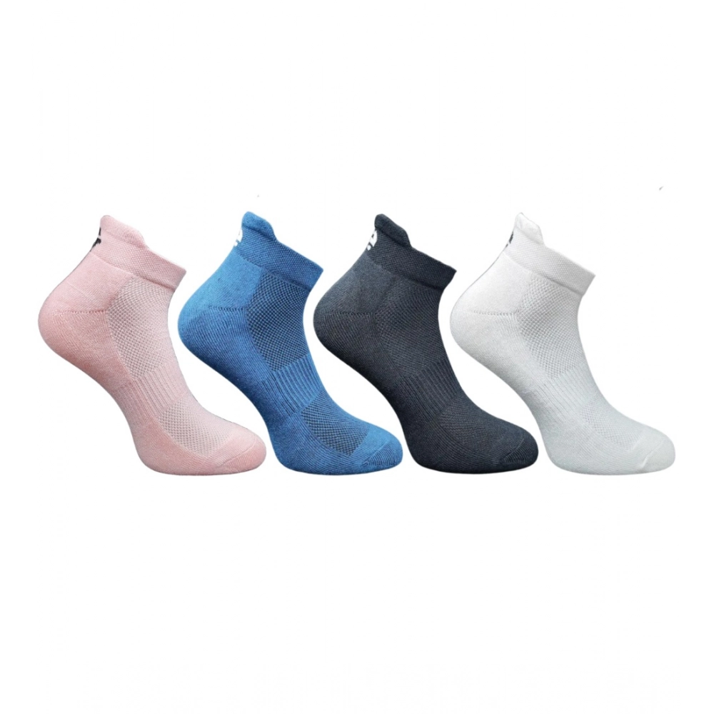 Generic 4_Pair Set Unisex Casual Cotton Printed Ankle Length Socks (Multicolor)