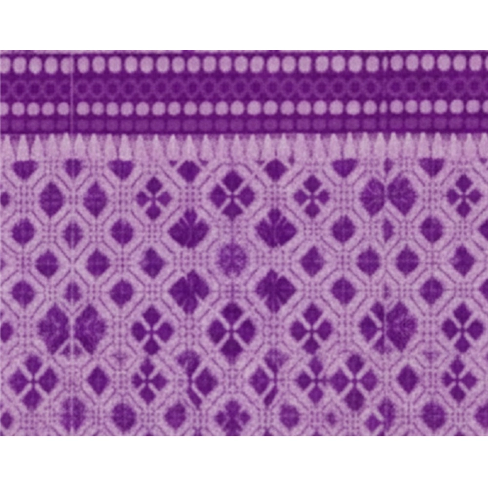 Generic Fleece Geometric Double Polar Warm Bedsheet with 2 Pillow Cover (Purple) - Image 3