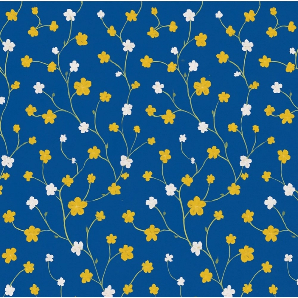 Generic Microfiber Floral Printed Single Bedsheet with 1 Pillow Cover (Blue) - Image 2