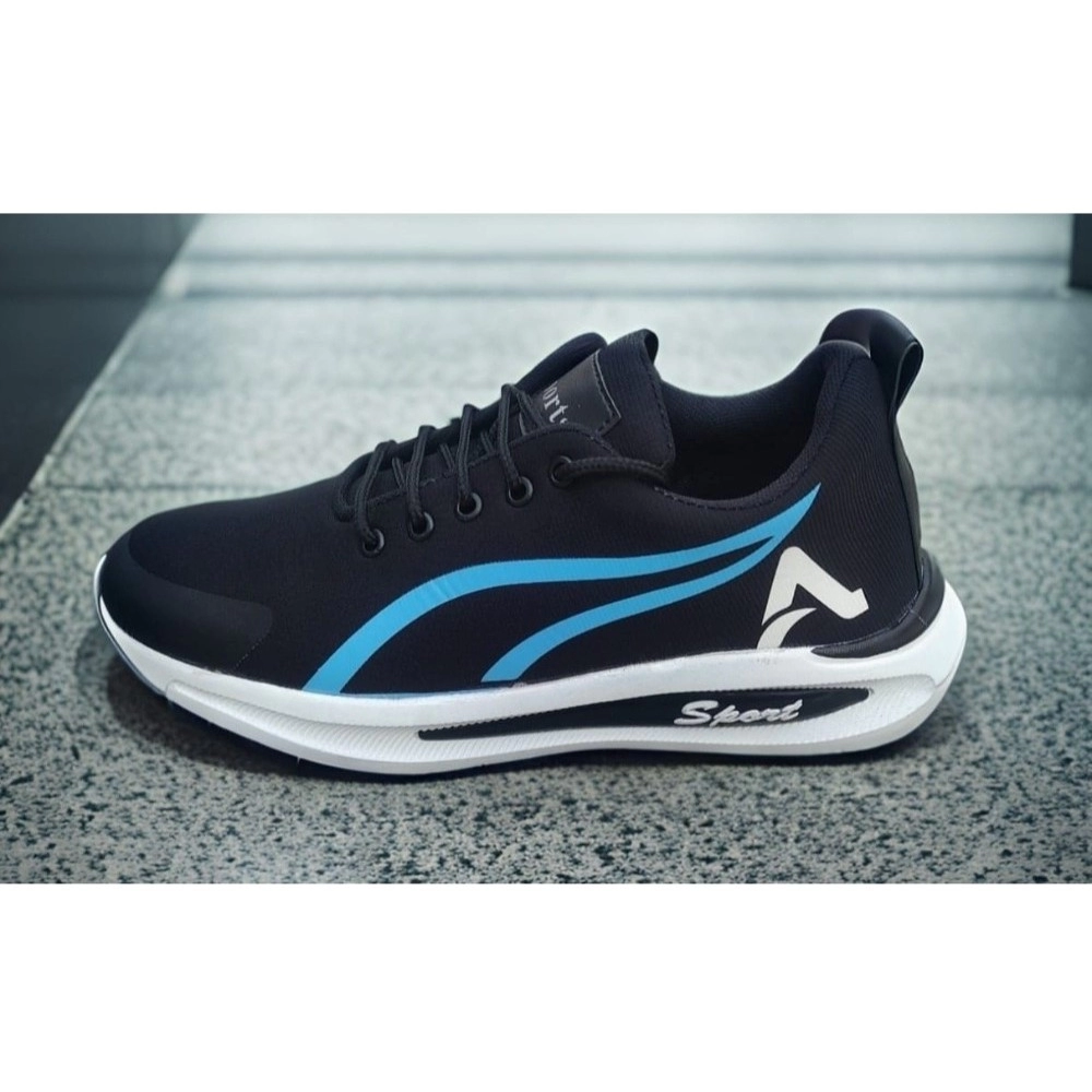 Generic Men's Solid Synthetic Casual Shoes (Blue) - Image 5