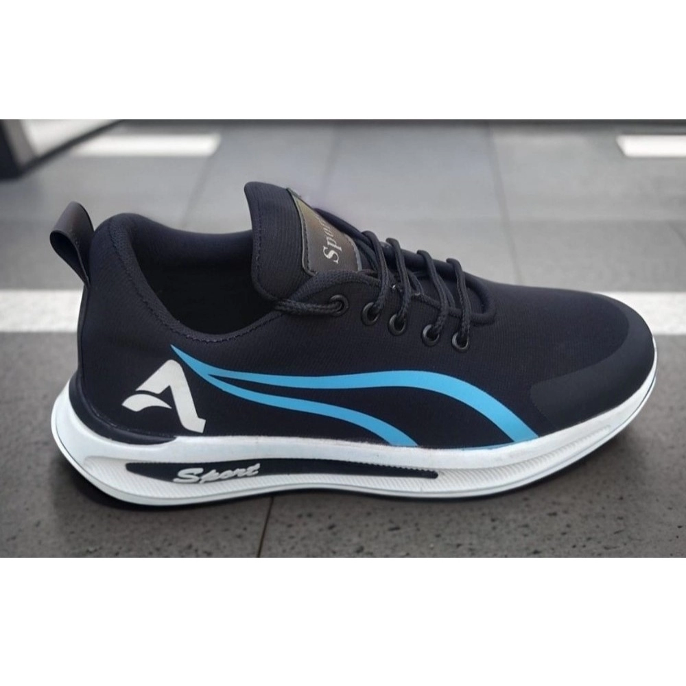 Generic Men's Solid Synthetic Casual Shoes (Blue) - Image 2