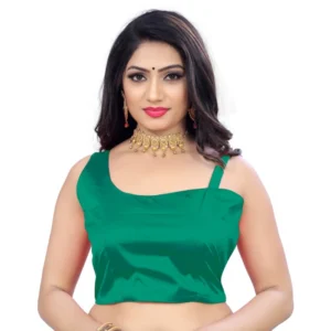 Generic Women'sย Satin Satin Readymade Blouse (Green, Size: Free Size)