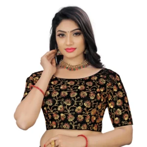 Generic Women'sย Phantom Cording Readymade Blouse (Black, Size: Free Size)
