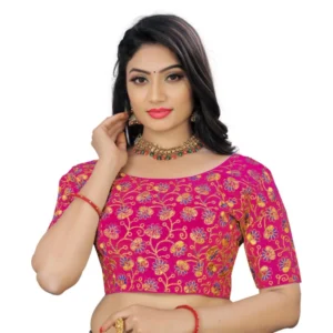 Generic Women'sย Phantom Cording Readymade Blouse (Pink, Size: Free Size)