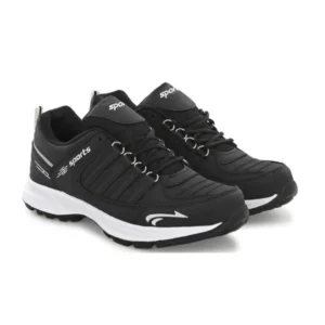 Generic Men's Casual Synthetic Leather Lace-Up Shoes (Black)